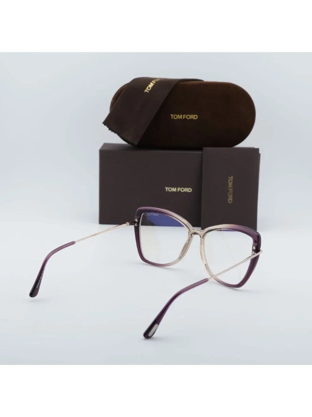 Tom Ford FT5882-B 083 Butterfly Eyeglasses 55mm - Violet / Blue Light Block